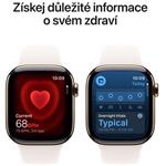 Apple Watch Series 11 GPS + Cellular 42mm Gold Titanium Case with Light Blush Sport Band - M/L
