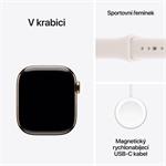 Apple Watch Series 11 GPS + Cellular 42mm Gold Titanium Case with Light Blush Sport Band - M/L
