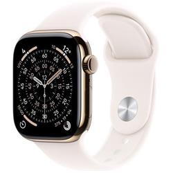 Apple Watch Series 11 GPS + Cellular 42mm Gold Titanium Case with Light Blush Sport Band - S/M (Demo)