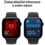 Apple Watch Series 11 GPS + Cellular 42mm Jet Black hliníkové puzdro s čiernym športovým remienkom - M/L