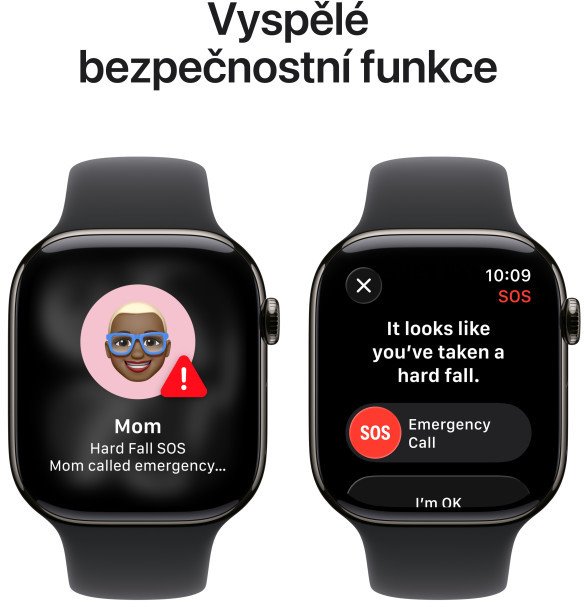 Apple Watch Series 11 GPS + Cellular 42mm Slate Titanium Case with Black Sport Band - S/M