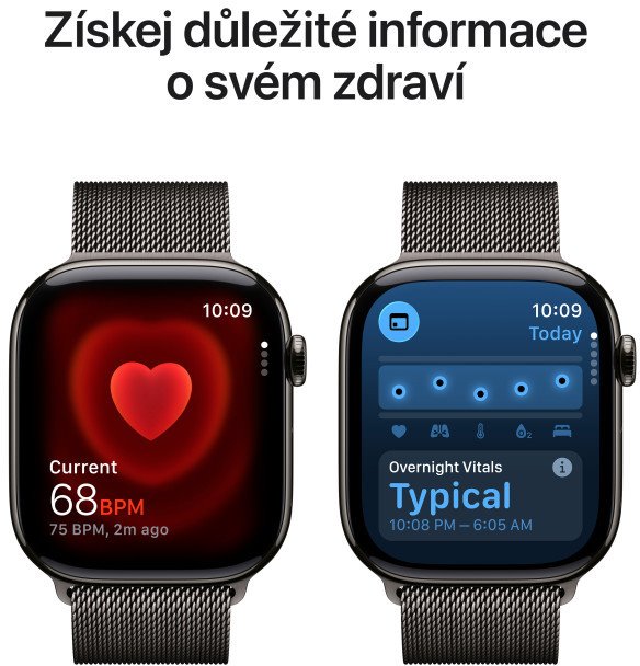 Apple Watch Series 11 GPS + Cellular 42mm Slate Titanium Case with Slate Milanese Loop