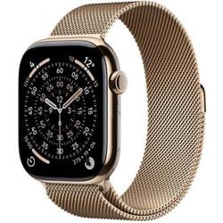 Apple Watch Series 11 GPS + Cellular 42mm Titanium Case Gold Milanese Loop