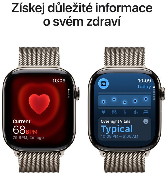 Apple Watch Series 11 GPS + Cellular 42mm Titánové puzdro Milanese Loop