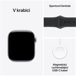 Apple Watch Series 11 GPS + Cellular 42mm vesmírne sivé hliníkové puzdro s čiernym športovým remienkom - M/L