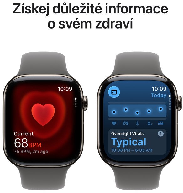 Apple Watch Series 11 GPS + Cellular 46 mm Titanium + Športový remienok v sivej farbe - M/L