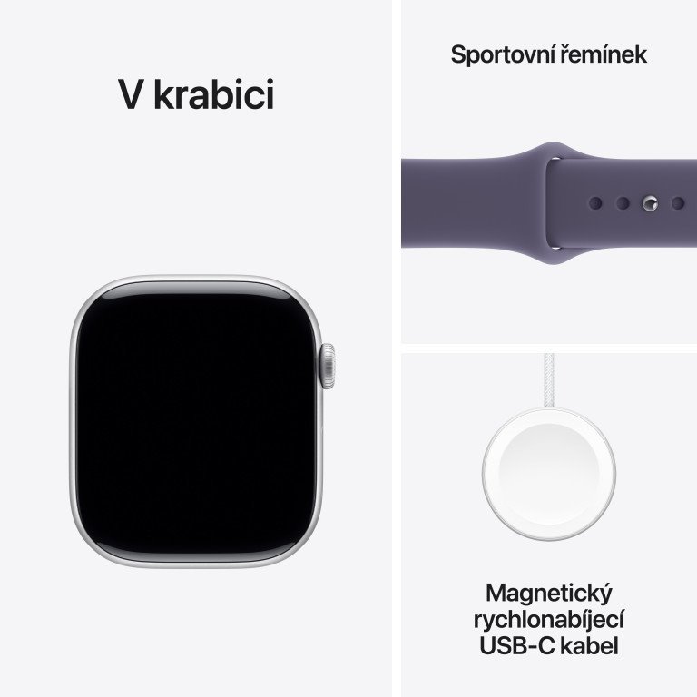 Apple Watch Series 11 GPS + Cellular 46mm Aluminium Case Purple Band - M/L