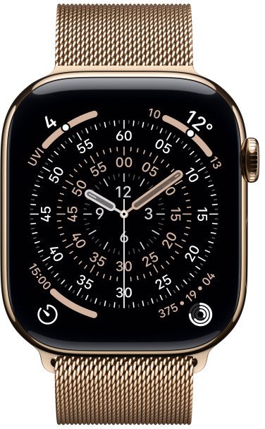 Apple Watch Series 11 GPS + Cellular 46mm Gold Titanium + Milanese Loop - S/M