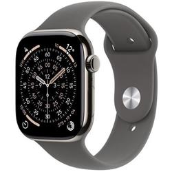Apple Watch Series 11 GPS + Cellular 46mm Natural Titanium Case with Stone Grey Sport Band - M/L (Demo)