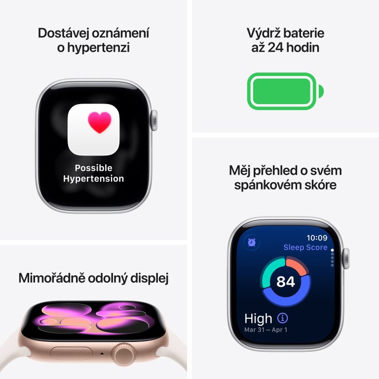 Apple Watch Series 11 GPS + Cellular 46mm Titanium + Milánska slučka - S/M
