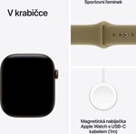 Apple Watch Series 12 GPS 42mm Dark Bronze Aluminium Case with Olive Sport Band - M/L