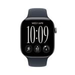 Apple Watch Series 12 GPS 46 mm, hliníkové puzdro v odtieni Space Grey s modrým športovým remienkom – S/M