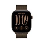 Apple Watch Series 12 GPS 46 mm, tmavobronzové hliníkové puzdro s tmavobronzovým milánskym remienkom – M/L