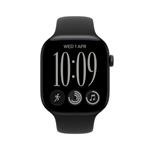 Apple Watch Series 12 GPS 46mm Black Aluminium Case with Black Sport Band - M/L
