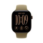 Apple Watch Series 12 GPS 46mm Dark Bronze Aluminium Case with Olive Sport Band - M/L