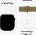 Apple Watch Series 12 GPS 46mm Dark Bronze Aluminium Case with Olive Sport Band - M/L
