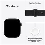 Apple Watch Series 12 GPS + Cellular 42 mm, čierne hliníkové puzdro s čiernym športovým remienkom – S/M