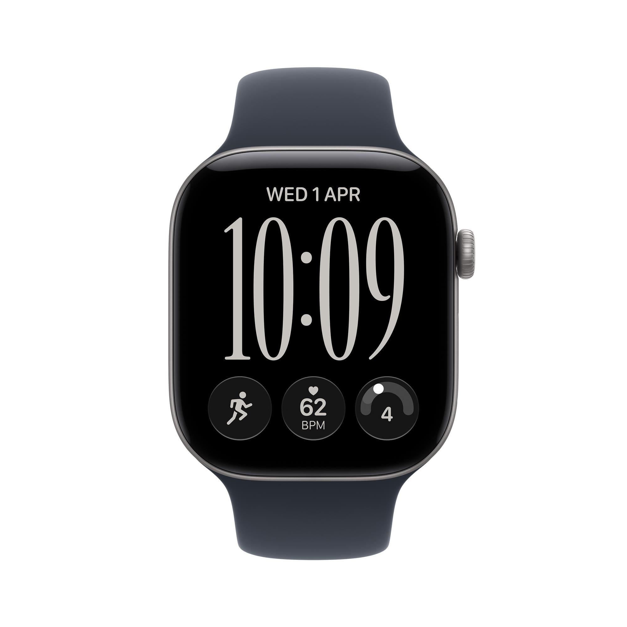 Apple Watch Series 12 GPS + Cellular 42 mm, hliníkové puzdro v farbe Space Grey s modrým športovým remienkom – S/M