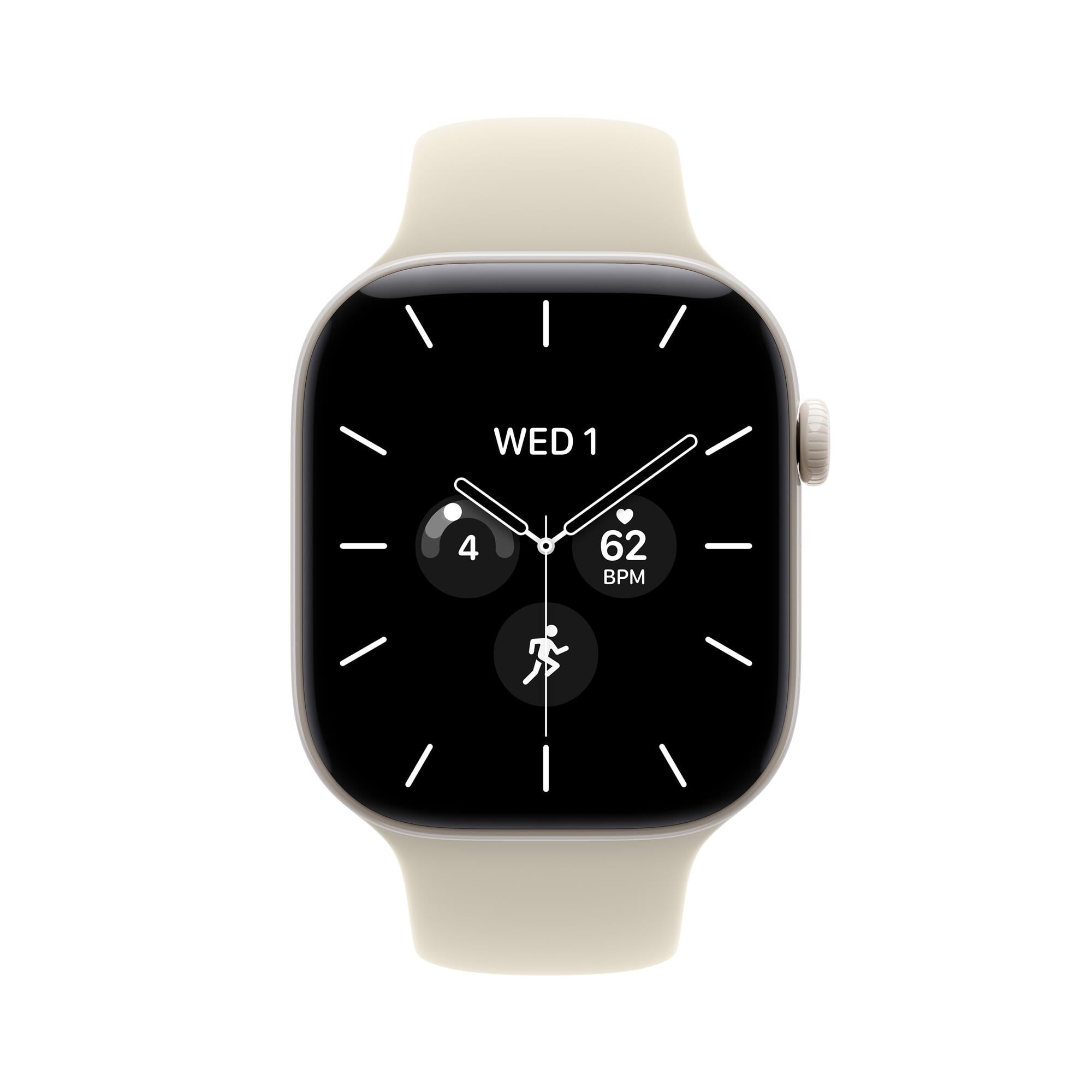 Apple Watch Series 12 GPS + Cellular 42 mm, perleťovo biele keramické puzdro s pieskovým športovým remienkom – S/M
