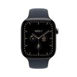 Apple Watch Series 12 GPS + Cellular 42 mm, puzdro z prírodného titánu s tmavomodrým športovým remienkom – M/L