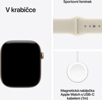 Apple Watch Series 12 GPS + Cellular 42mm Light Gold Aluminium Case with Sand Sport Band - M/L