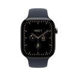Apple Watch Series 12 GPS + Cellular 42mm Natural Titanium Case with Navy Blue Sport Band - M/L