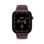 Apple Watch Series 12 GPS + Cellular 42mm Radiant Gold Titanium Case with Burgundy Sport Band - S/M
