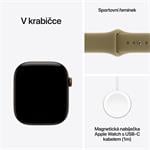 Apple Watch Series 12 GPS + Cellular 46 mm, tmavobronzové hliníkové puzdro s olivovým športovým remienkom – M/L