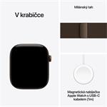 Apple Watch Series 12 GPS + Cellular 46 mm, tmavobronzové hliníkové puzdro s tmavobronzovým milánskym remienkom – S/M