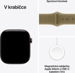 Apple Watch Series 12 GPS + Cellular 46mm Dark Bronze Aluminium Case with Olive Sport Band - M/L