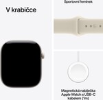 Apple Watch Series 12 GPS + Cellular 46mm Pearl White Ceramic Case with Sand Sport Band - S/M