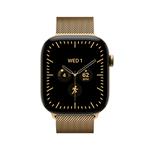 Apple Watch Series 12 GPS + Cellular 46mm Radiant Gold Titanium Case with Radiant Gold Milanese Loop - S/M