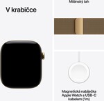 Apple Watch Series 12 GPS + Cellular 46mm Radiant Gold Titanium Case with Radiant Gold Milanese Loop - S/M