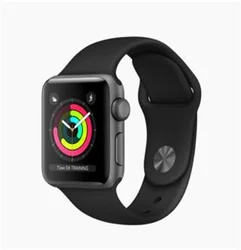 APPLE Watch Series 3 GPS, 38mm Space Grey Aluminium Case with Black Sport Band