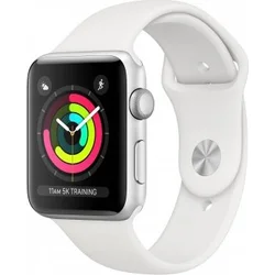 APPLE Watch Series 3 GPS, 42mm Silver Aluminium Case with White Sport Band