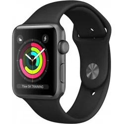 APPLE Watch Series 3 GPS, 42mm Space Grey Aluminium Case with Black Sport Band