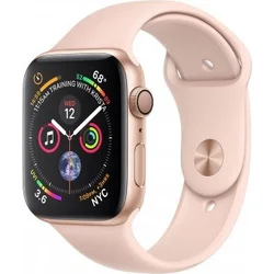 APPLE Watch Series 4 GPS, 44mm Gold Aluminium Case with Pink Sand Sport Band