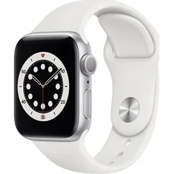 APPLE Watch Series 6 40mm Silver Aluminium Case with White Sport Band - Regular MG283HC/A - Hodinky