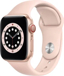 APPLE Watch Series 6 GPS+Cellular,40mm Gold Aluminium Case with Pink Sand Sport Band