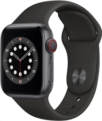 APPLE Watch Series 6 GPS+Cellular,44mm Space Grey Aluminium Case with Black Sport Band