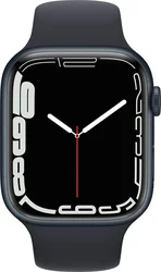 APPLE Watch Series 7, 45mm Midnight/Midnight SportBand (mkn53hc/a)