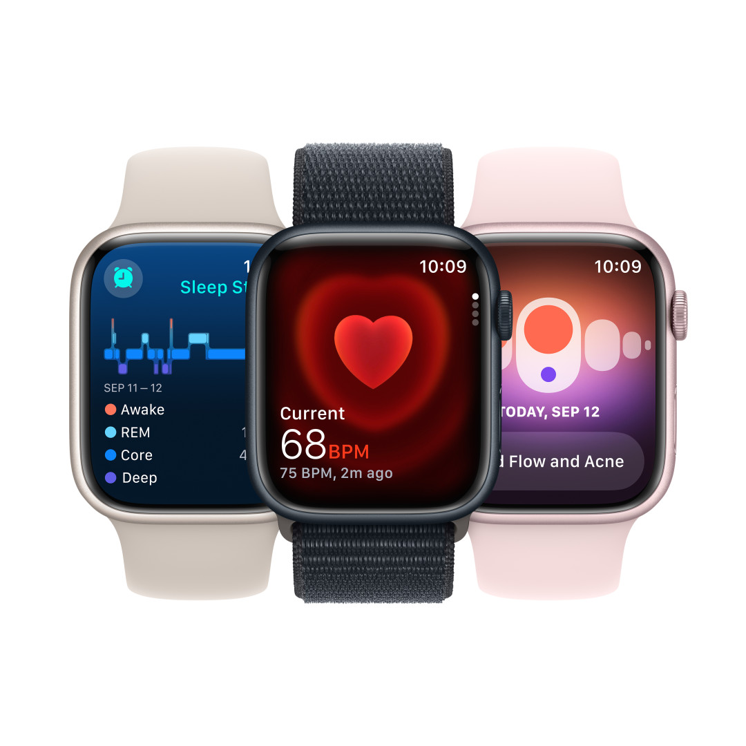 Apple Watch Series 9 41 mm Cellular Graphite Grey z nehrdzavejúcej ocele s tmavým atramentovým športovým remienkom - M/L