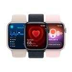 Apple Watch Series 9 41 mm Cellular Graphite Grey z nehrdzavejúcej ocele s tmavým atramentovým športovým remienkom - M/L