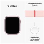 Apple Watch Series 9 41 mm Cellular Pink Aluminium so svetloružovým športovým remienkom