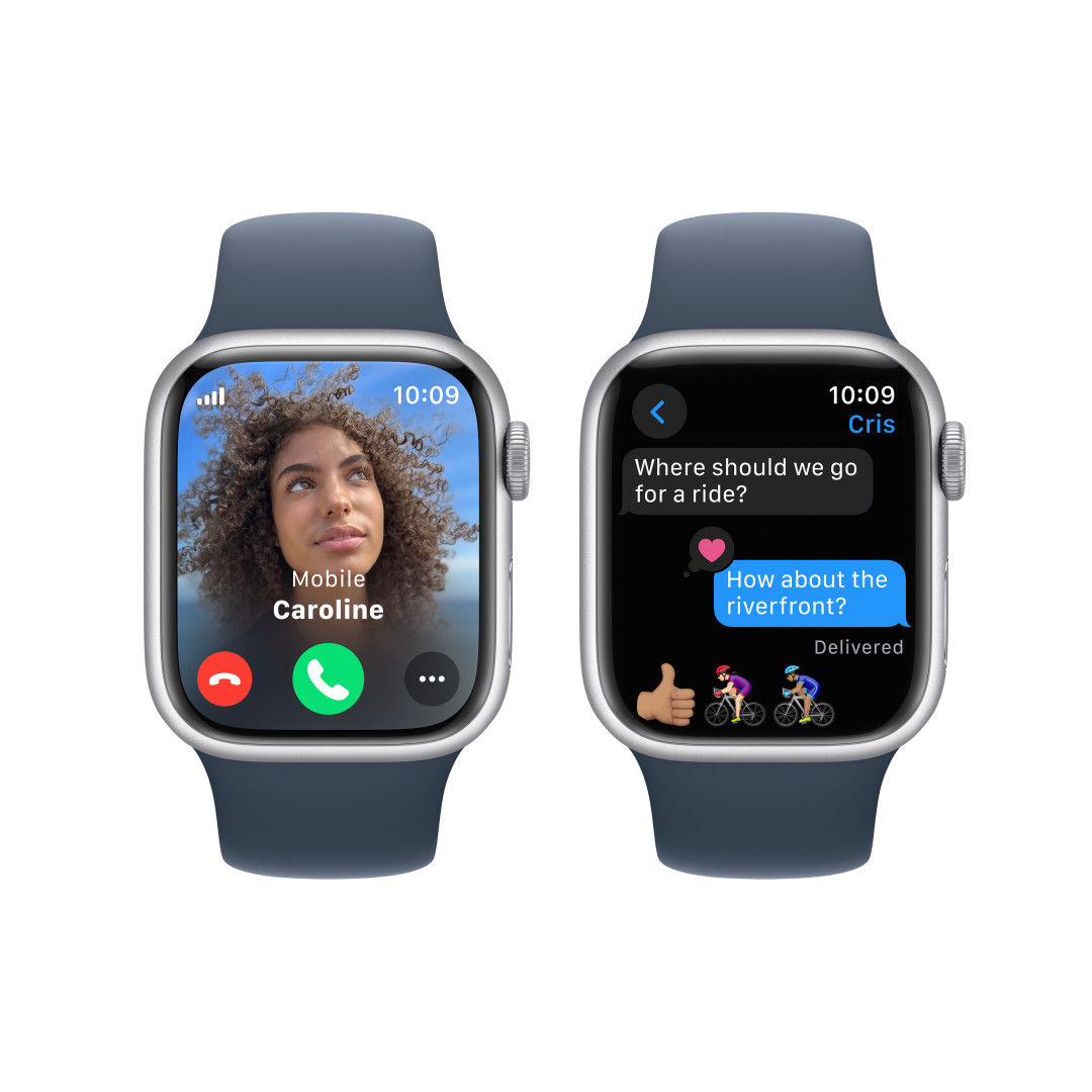Apple Watch Series 9 41 mm Cellular Silver Aluminium s ľadovo modrým športovým remienkom - M/L