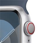 Apple Watch Series 9 41 mm Cellular Silver Aluminium s ľadovo modrým športovým remienkom - M/L