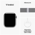 Apple Watch Series 9 41 mm Cellular Silver z nehrdzavejúcej ocele so strieborným milánskym napínačom
