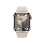 Apple Watch Series 9 41 mm Cellular Star White Aluminium s bielym športovým remienkom Star - M/L
