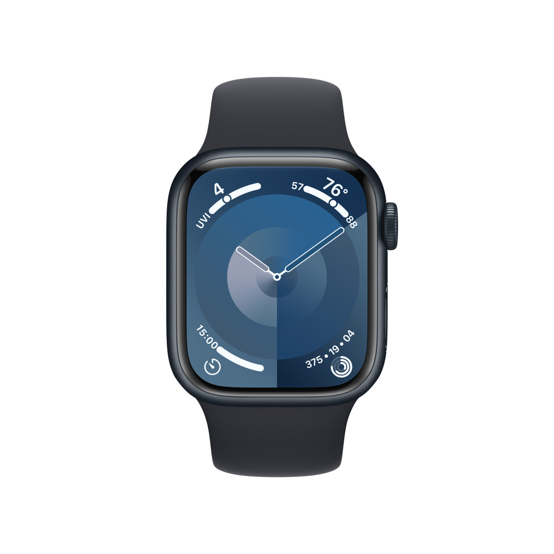 Apple Watch Series 9 41 mm Dark Ink Aluminium so športovým remienkom Dark Ink - S/M