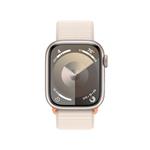 Apple Watch Series 9 41 mm Star White Aluminium s bielym športovým remienkom